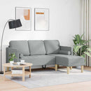 vidaXL Kanapé Szett Világosszürke 173 x 131 x 67 cm szövet