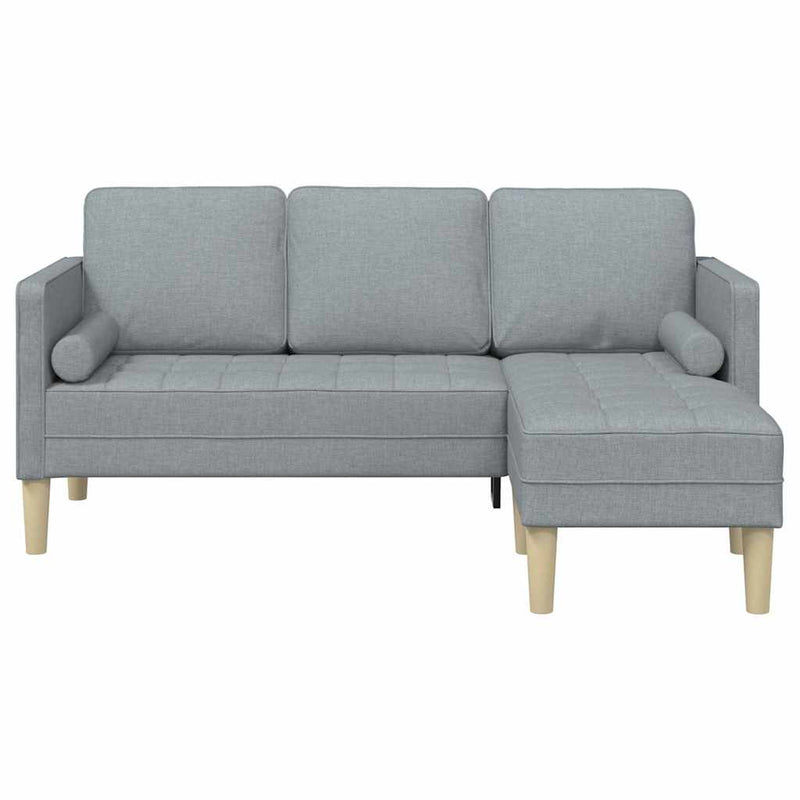 vidaXL Kanapé Szett Világosszürke 173 x 131 x 67 cm szövet