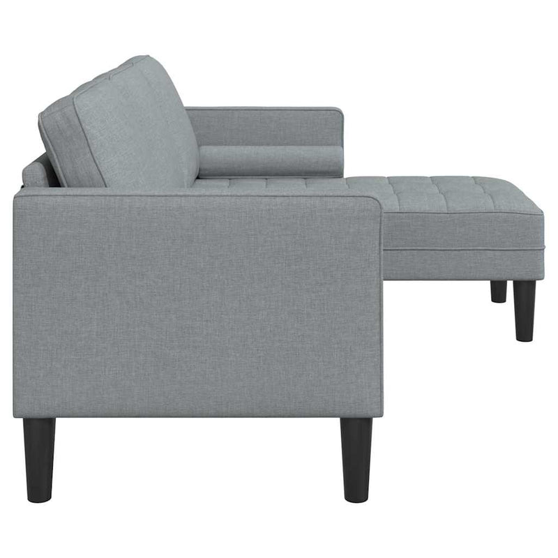 vidaXL Kanapé Szett Világosszürke 173 x 131 x 67 cm szövet