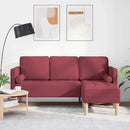 vidaXL Kanapé Szett Bordó 173 x 131 x 67 cm szövet