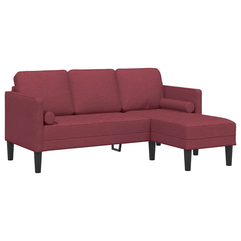 vidaXL Kanapé Szett Bordó 173 x 131 x 67 cm szövet