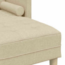 vidaXL Kanapé Szett Krémszínű 173 x 131 x 67 cm szövet