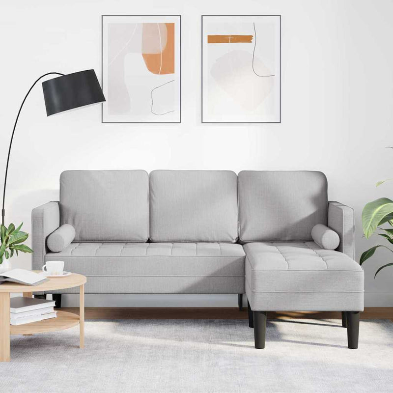 vidaXL Kanapé Szett Felhős szürke 173 x 131 x 67 cm szövet