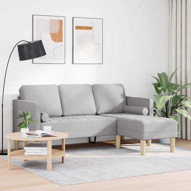 vidaXL Kanapé Szett Felhős szürke 173 x 131 x 67 cm szövet