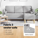 vidaXL Kanapé Szett Felhőszürke 173 x 131 x 67 cm Poliészter