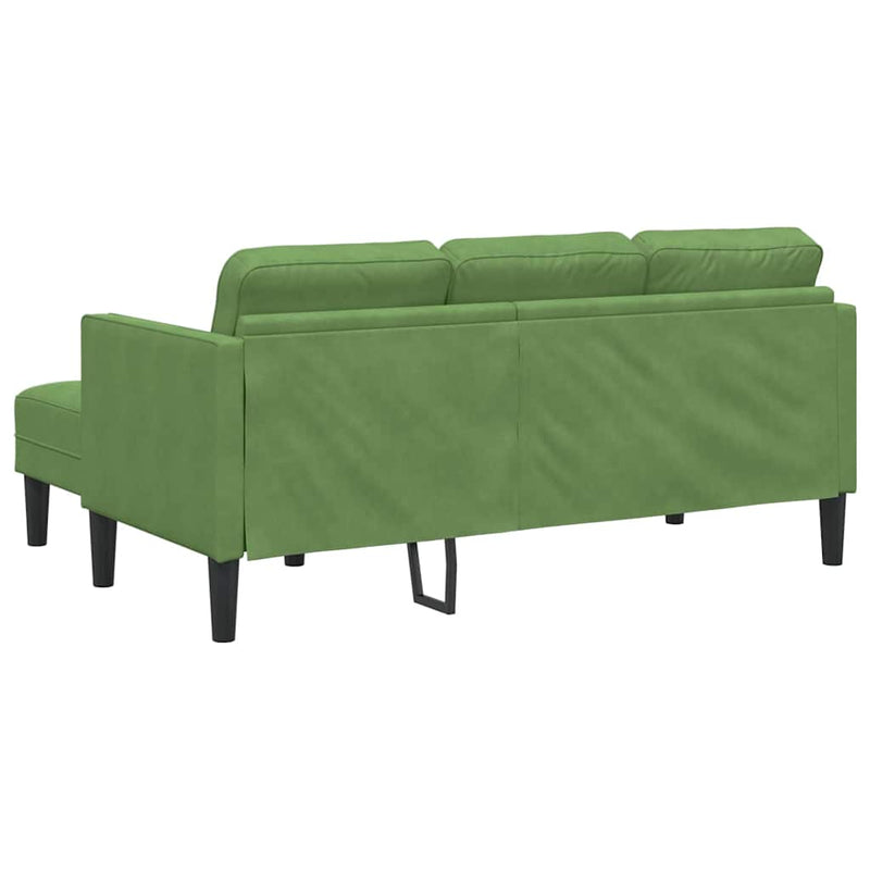 vidaXL Kanapé Szett Világos zöld 173 x 131 x 67 cm Bársony