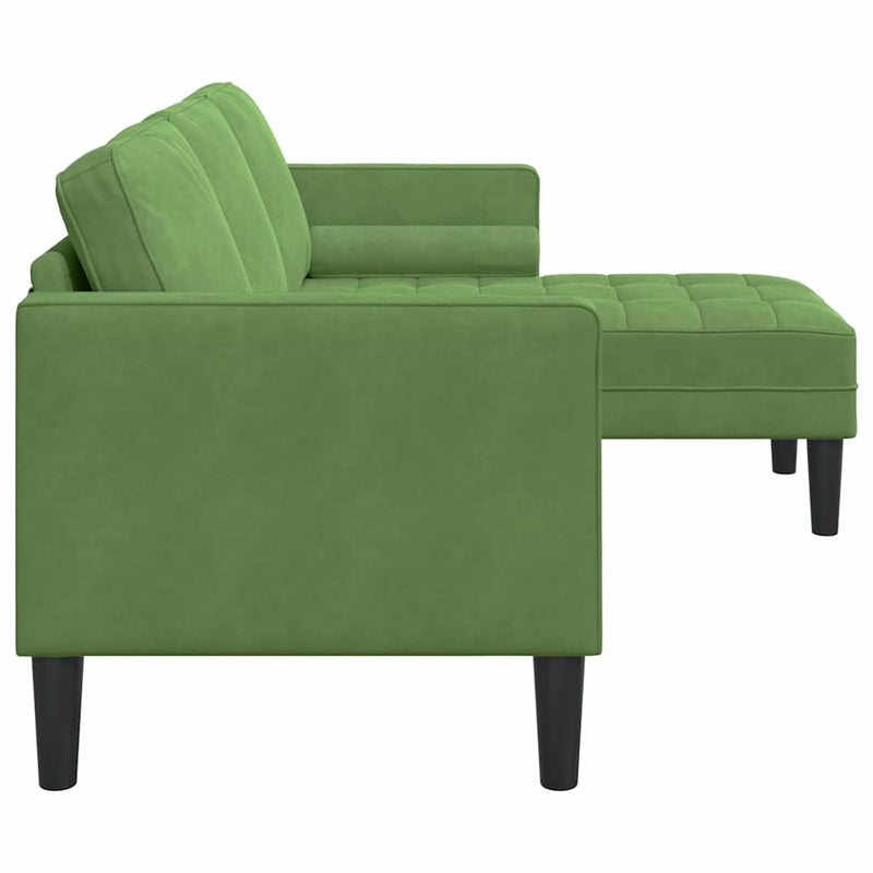vidaXL Kanapé Szett Világos zöld 173 x 131 x 67 cm Bársony