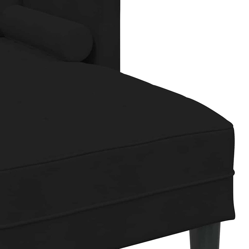 vidaXL Kanapé Szett Fekete 173 x 131 x 67 cm Bársony