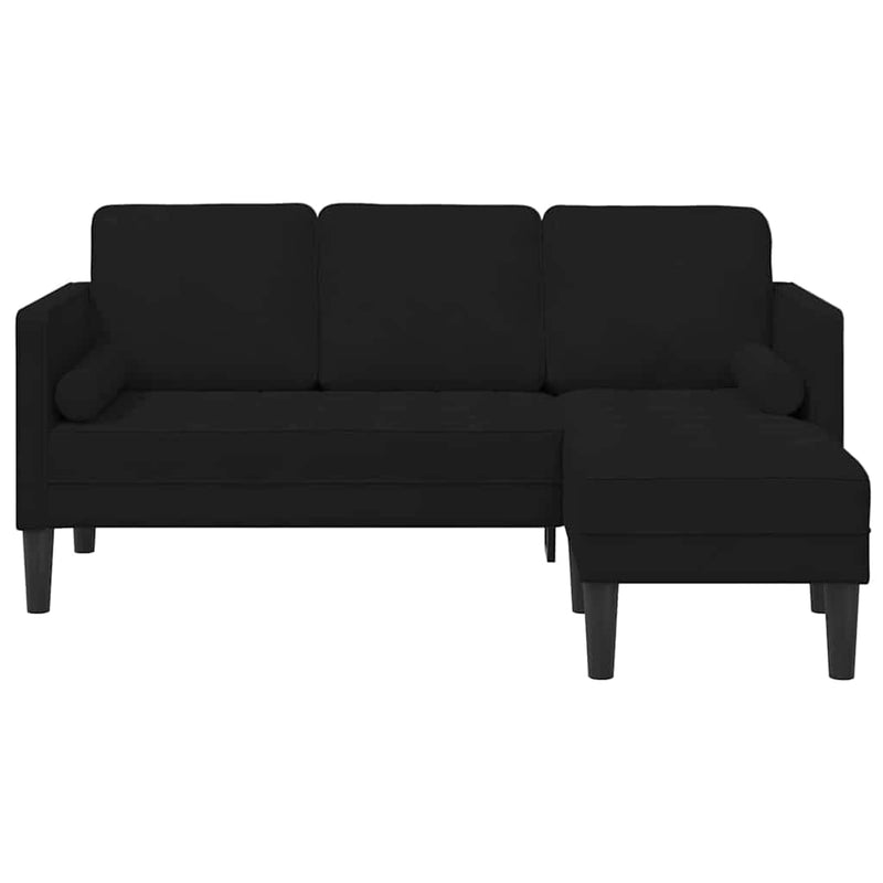 vidaXL Kanapé Szett Fekete 173 x 131 x 67 cm Bársony