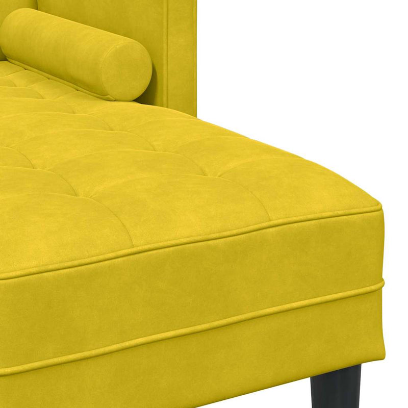vidaXL Kanapé Szett Sárga 173 x 131 x 67 cm Bársony