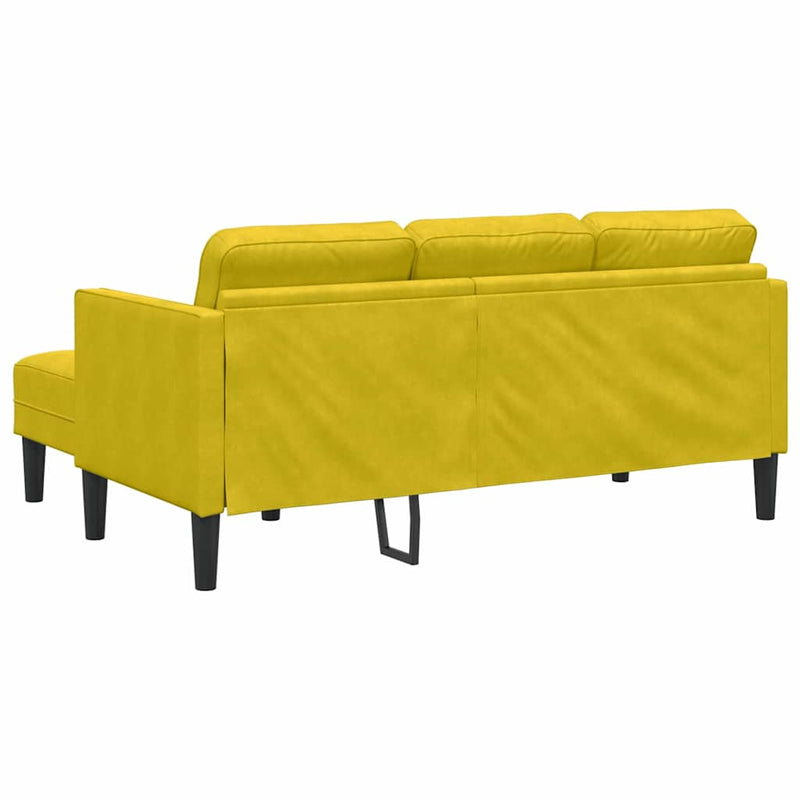 vidaXL Kanapé Szett Sárga 173 x 131 x 67 cm Bársony