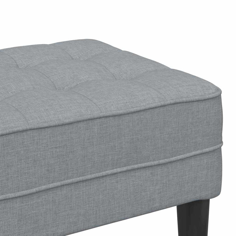 vidaXL pad Világosszürke 113 x 57 x 39 cm szövet