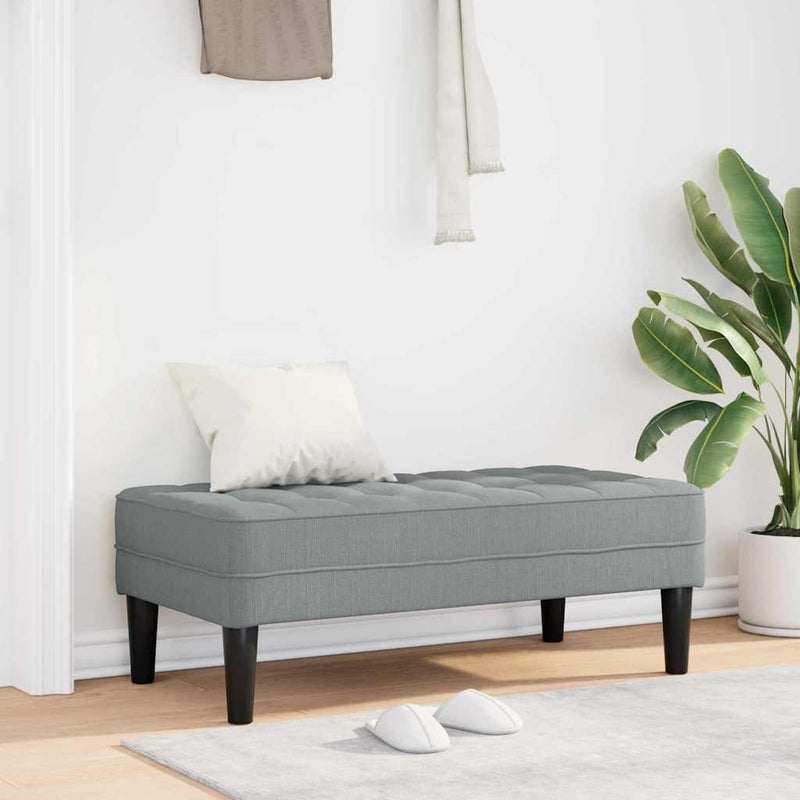 vidaXL pad Világosszürke 113 x 57 x 39 cm szövet