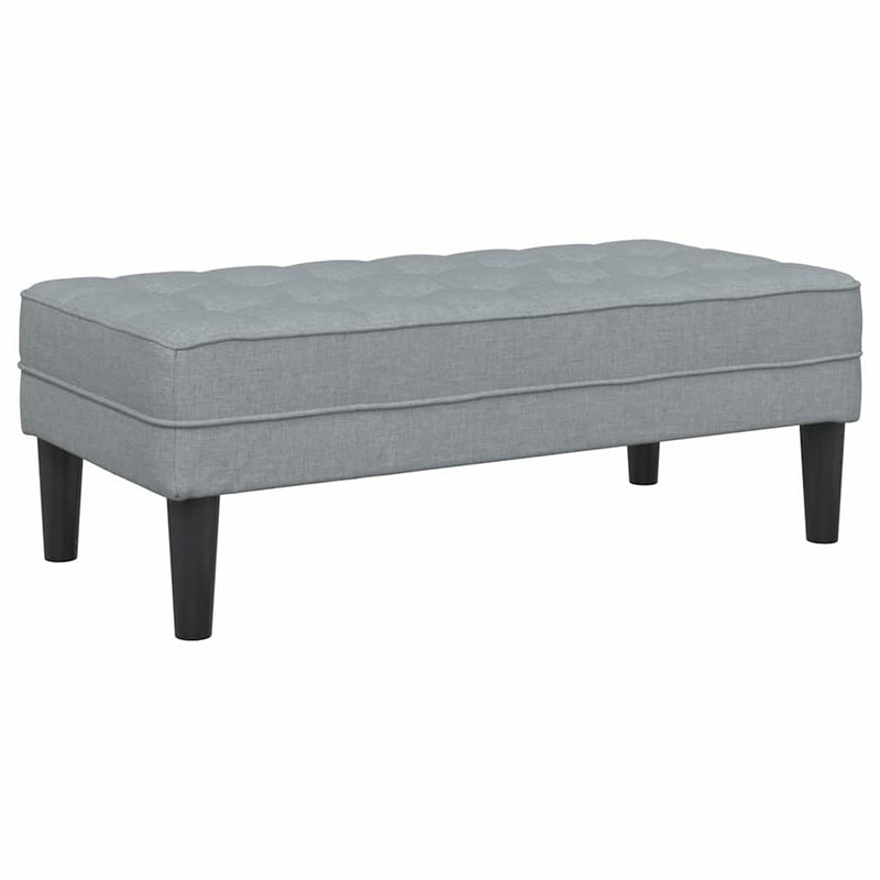 vidaXL pad Világosszürke 113 x 57 x 39 cm szövet