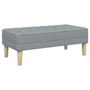 vidaXL pad párnával Világosszürke 113 x 57 x 39 cm szövet