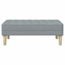 vidaXL pad párnával Világosszürke 113 x 57 x 39 cm szövet