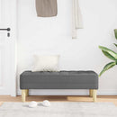 vidaXL pad párnával Sötétszürke 113 x 57 x 39 cm szövet