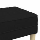 vidaXL pad párnával Fekete 113 x 57 x 39 cm szövet
