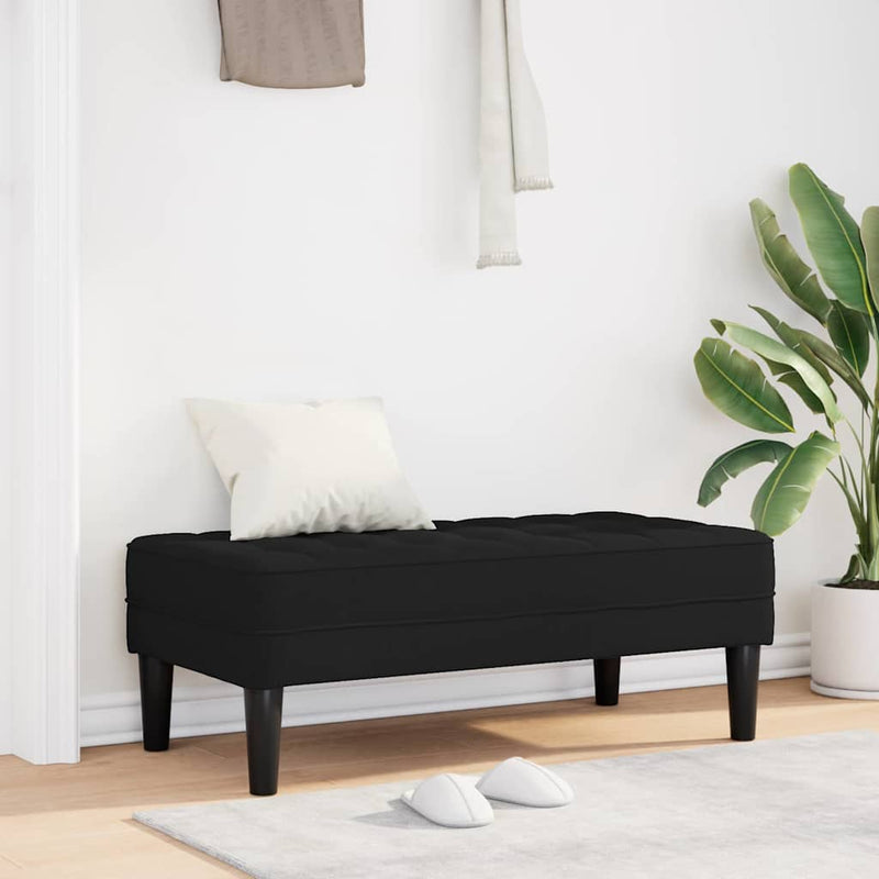 vidaXL pad Fekete 113 x 57 x 39 cm szövet