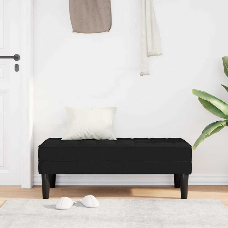 vidaXL pad Fekete 113 x 57 x 39 cm szövet