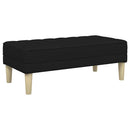 vidaXL pad párnával Fekete 113 x 57 x 39 cm szövet