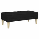 vidaXL pad párnával Fekete 113 x 57 x 39 cm szövet