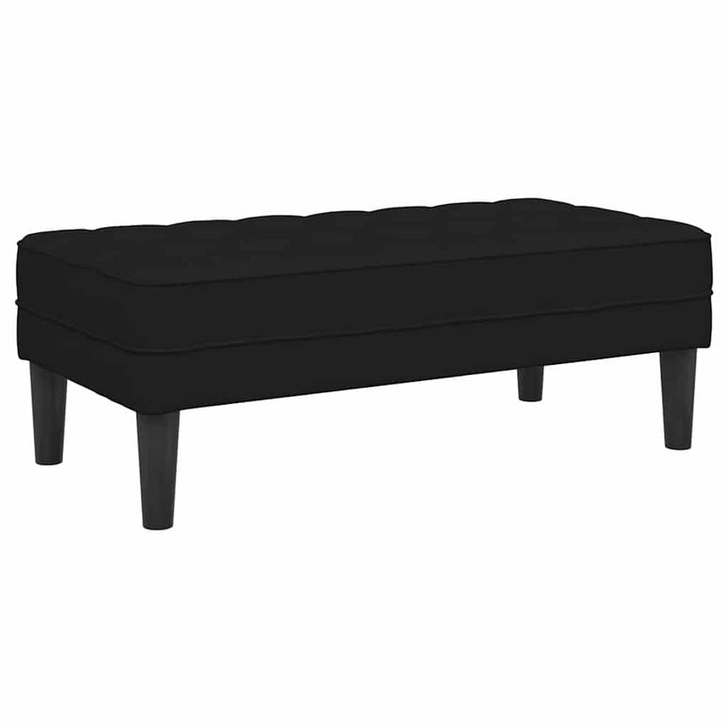 vidaXL pad Fekete 113 x 57 x 39 cm szövet