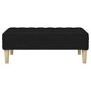 vidaXL pad Fekete 113 x 57 x 39 cm szövet