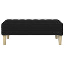 vidaXL pad párnával Fekete 113 x 57 x 39 cm szövet