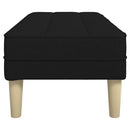 vidaXL pad párnával Fekete 113 x 57 x 39 cm szövet