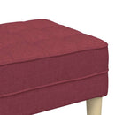 vidaXL pad párnával Bordó 113 x 57 x 39 cm szövet