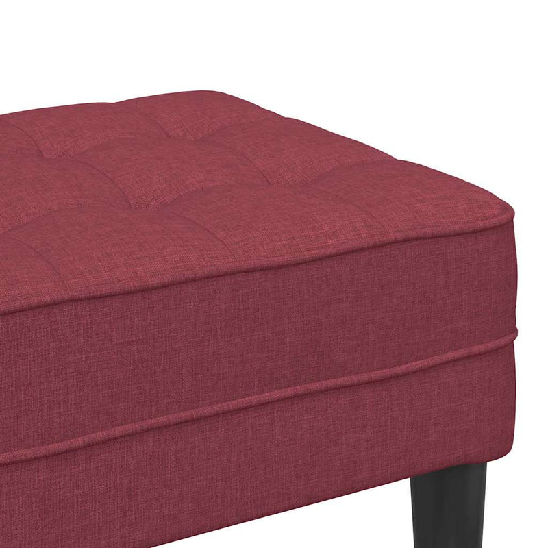 vidaXL pad bordó 113 x 57 x 39 cm szövet