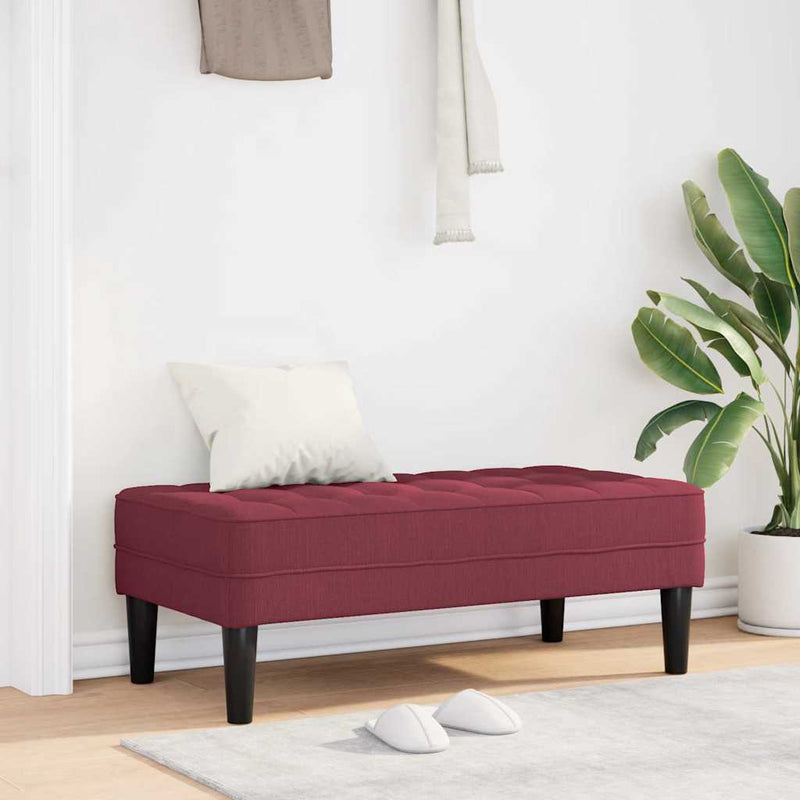 vidaXL pad bordó 113 x 57 x 39 cm szövet