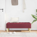 vidaXL pad párnával Bordó 113 x 57 x 39 cm szövet