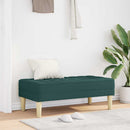 vidaXL pad párnával Sötétzöld 113 x 57 x 39 cm szövet