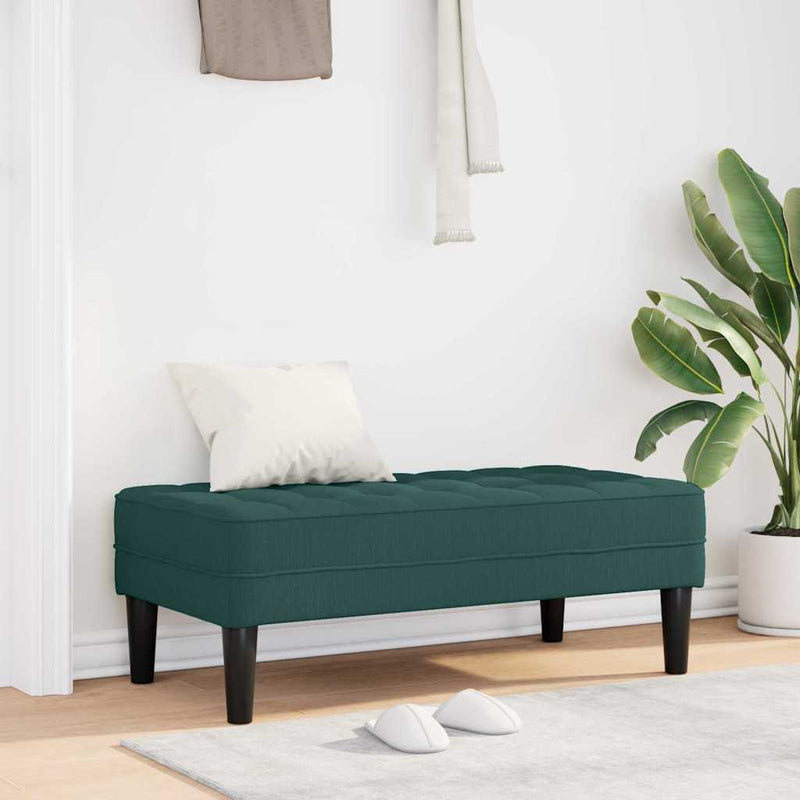 vidaXL pad Sötétzöld 113 x 57 x 39 cm szövet