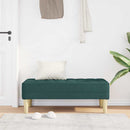vidaXL pad párnával Sötétzöld 113 x 57 x 39 cm szövet