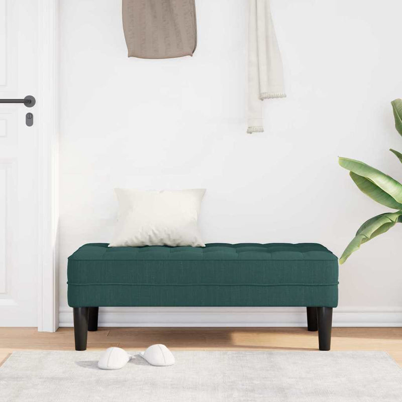 vidaXL pad Sötétzöld 113 x 57 x 39 cm szövet