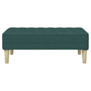 vidaXL pad párnával Sötétzöld 113 x 57 x 39 cm szövet