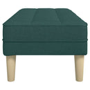 vidaXL pad párnával Sötétzöld 113 x 57 x 39 cm szövet