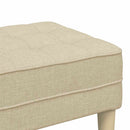 vidaXL pad párnával Krém 113 x 57 x 39 cm szövet
