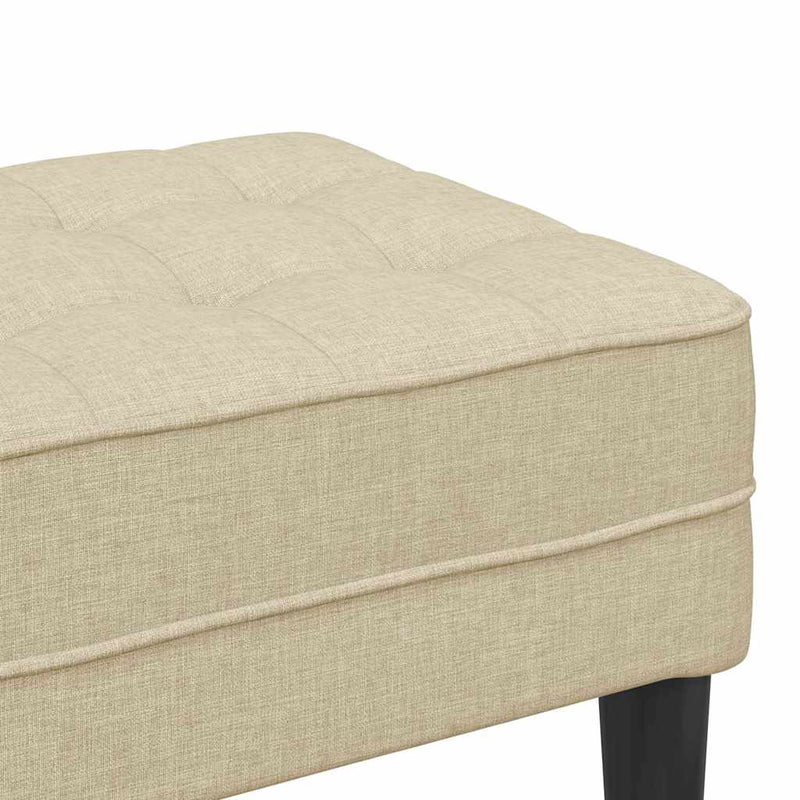 vidaXL pad Krém 113 x 57 x 39 cm szövet