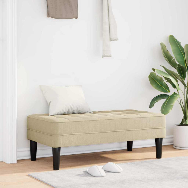 vidaXL pad Krém 113 x 57 x 39 cm szövet