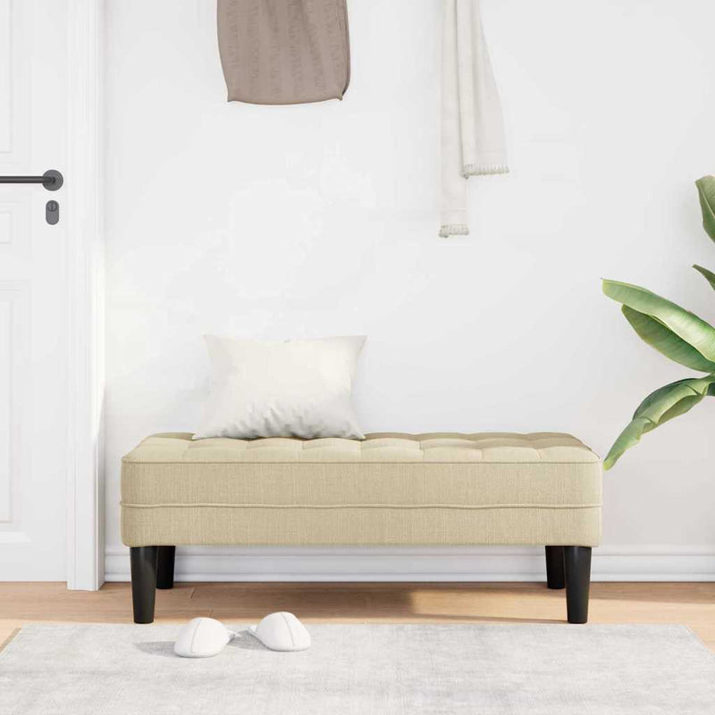 vidaXL pad Krém 113 x 57 x 39 cm szövet