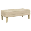 vidaXL pad párnával Krém 113 x 57 x 39 cm szövet