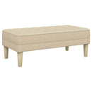 vidaXL pad párnával Krém 113 x 57 x 39 cm szövet