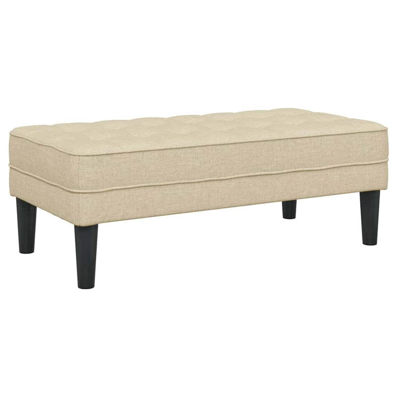 vidaXL pad Krém 113 x 57 x 39 cm szövet