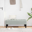 vidaXL pad párnával Világosszürke 113 x 57 x 39 cm Bársony
