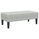 vidaXL pad párnával Világosszürke 113 x 57 x 39 cm Bársony