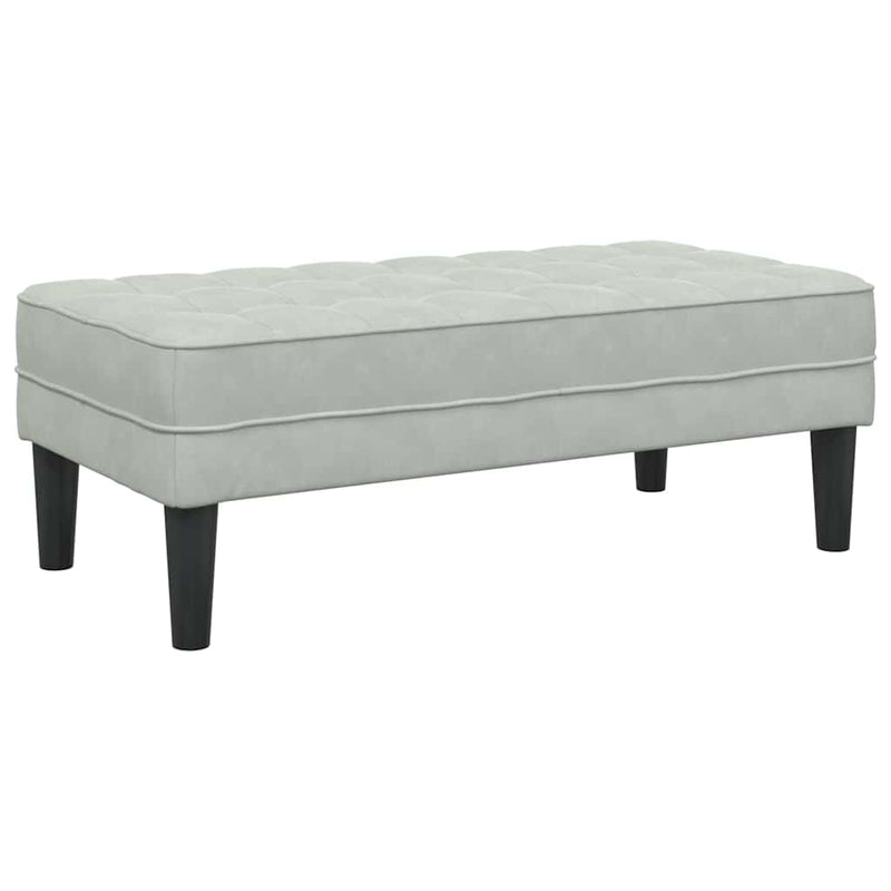 vidaXL Pad Világosszürke 113 x 57 x 39 cm Bársony